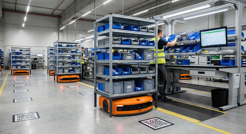 货到人拣选机器人G2P - AMR自动搬运货架 YHTECH意恒智能