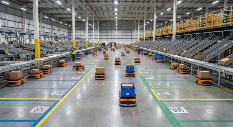 AMR智能分拣系统 - 多机协同动态路径规划 YHTECH意恒智能